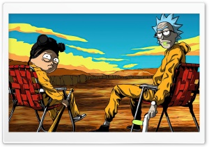 Rick and Morty X Breaking Bad 4K UHD Wallpaper for Widescreen and UltraWide Desktop, UltraHD TV, Smartphone, Tablet