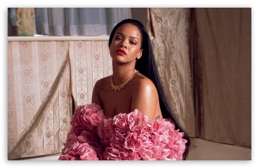Rihanna Photoshoot in a Pink Roses Outfit UltraHD Wallpaper for UHD 16:9 ; HD 16:9 ; Widescreen 16:10 5:3 ; Fullscreen 4:3 5:4 3:2 ; Tablet 1:1 ; Mobile 2:3 3:5 ;