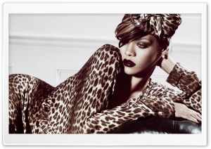 Rihanna Photoshoot in Leopard Print 4K UHD Wallpaper for Widescreen and UltraWide Desktop, UltraHD TV, Smartphone, Tablet