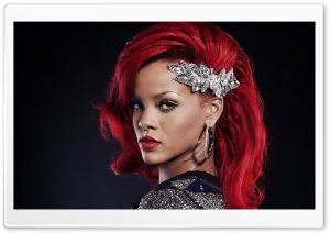 Rihanna Red Hair Photoshoot 4K UHD Wallpaper for Widescreen and UltraWide Desktop, UltraHD TV, Smartphone, Tablet