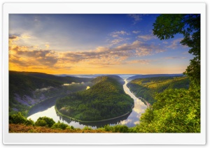 River Bend Panoramic View Ultra HD Wallpaper for 4K UHD Widescreen desktop, tablet & smartphone