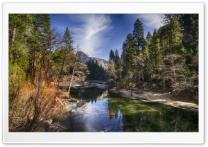 River In The Forest Sunny Day Ultra HD Wallpaper for 4K UHD Widescreen Desktop, Lockscreen, Screensaver, TV, Tablet, Smartphone