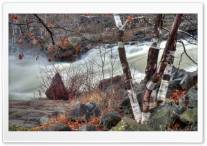 River Stones Autumn Ultra HD Wallpaper for 4K UHD Widescreen Desktop, Lockscreen, Screensaver, TV, Tablet, Smartphone