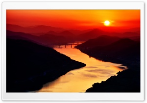 River Sunset Ultra HD Wallpaper for 4K UHD Widescreen desktop, tablet & smartphone