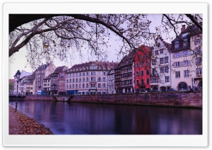 Riverside Reflections in France Ultra HD Wallpaper for 4K UHD Widescreen Desktop, Lockscreen, Screensaver, TV, Tablet, Smartphone