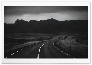 Road In Black And White Ultra HD Wallpaper for 4K UHD Widescreen desktop, tablet & smartphone