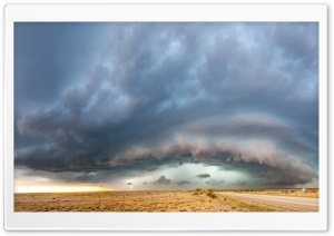 Road Lightning Over Desert Ultra HD Wallpaper for 4K UHD Widescreen desktop, tablet & smartphone