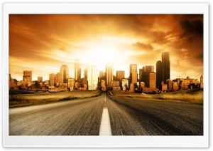 Road To City Ultra HD Wallpaper for 4K UHD Widescreen desktop, tablet & smartphone