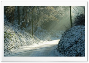 Road Turn, Winter Ultra HD Wallpaper for 4K UHD Widescreen desktop, tablet & smartphone