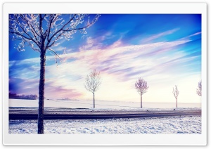 Road, Winter Ultra HD Wallpaper for 4K UHD Widescreen desktop, tablet & smartphone