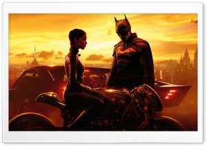 Robert Pattinson as Batman and Zoe Kravitz as Catwoman Ultra HD Wallpaper for 4K UHD Widescreen desktop, tablet & smartphone