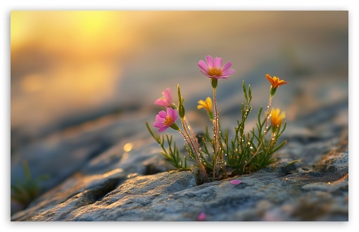 Rock, Flowers, Close-up, Wildflowers, Resilient Flowers UltraHD Wallpaper for UHD 16:9 ; HD 16:9 ; UltraWide 21:9 24:10 32:9 32:10 ; Widescreen 16:10 5:3 ; Fullscreen 4:3 5:4 3:2 ; Tablet 1:1 ; Mobile 9:16 9:19.5 9:20 9:21 9:22 10:16 2:3 3:5 3:4 ; Dual 16:10 5:3 16:9 4:3 5:4 3:2 ;