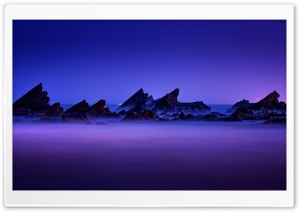 Rocks Layers Sea Mist Ultra HD Wallpaper for 4K UHD Widescreen desktop, tablet & smartphone