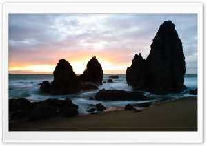 Rocks On The Beach Ultra HD Wallpaper for 4K UHD Widescreen desktop, tablet & smartphone