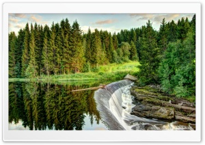 Rocks Waterfall Forest Stones Ultra HD Wallpaper for 4K UHD Widescreen desktop, tablet & smartphone