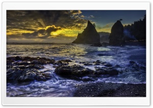 Rocky Beach HDR Ultra HD Wallpaper for 4K UHD Widescreen desktop, tablet & smartphone