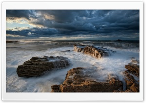 Rocky Seascape Ultra HD Wallpaper for 4K UHD Widescreen desktop, tablet & smartphone