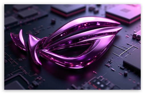 ROG Purple Glass Logo UltraHD Wallpaper for Widescreen 16:10 ;