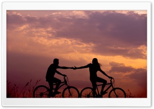 Romantic Bike Ride with Lover Ultra HD Wallpaper for 4K UHD Widescreen desktop, tablet & smartphone