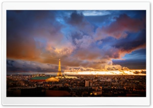 Romantic Night in Paris Ultra HD Wallpaper for 4K UHD Widescreen desktop, tablet & smartphone