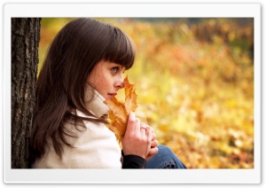 Romantic Woman Autumn Ultra HD Wallpaper for 4K UHD Widescreen desktop, tablet & smartphone