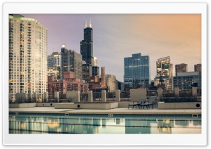 Rooftop Pool Chicago Ultra HD Wallpaper for 4K UHD Widescreen desktop, tablet & smartphone