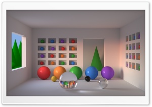 Room of Spheres Ultra HD Wallpaper for 4K UHD Widescreen desktop, tablet & smartphone