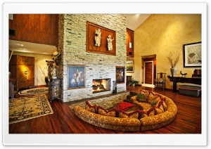 Room With Fireplace Ultra HD Wallpaper for 4K UHD Widescreen desktop, tablet & smartphone