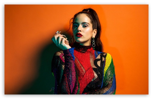 Rosalia Spanish Singer in a Colorful Outfit UltraHD Wallpaper for UHD 16:9 ; HD 16:9 ; UltraWide 21:9 24:10 ; Widescreen 16:10 5:3 ; Fullscreen 4:3 5:4 3:2 ; Tablet 1:1 ; Mobile 9:16 9:19.5 9:20 9:21 9:22 10:16 2:3 3:5 3:4 ; Dual 4:3 5:4 3:2 ;