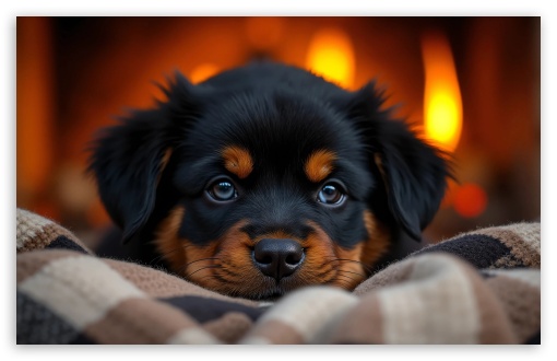 Rottweiler Puppy UltraHD Wallpaper for Widescreen 16:10 ;