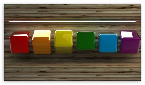 Row of Coloured Cubes UltraHD Wallpaper for 8K UHD TV 16:9 Ultra High Definition 2160p 1440p 1080p 900p 720p ; Mobile 5:3 16:9 - WGA 2160p 1440p 1080p 900p 720p ;