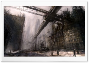Ruined City Art Ultra HD Wallpaper for 4K UHD Widescreen desktop, tablet & smartphone