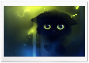 Sad Kitty Painting Ultra HD Wallpaper for 4K UHD Widescreen desktop, tablet & smartphone