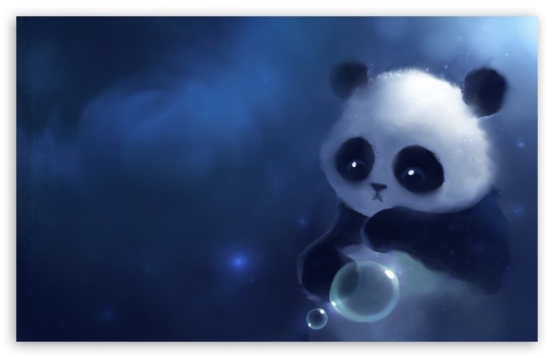 Sad Panda Painting Ultra HD Desktop Background Wallpaper for 4K UHD TV ...