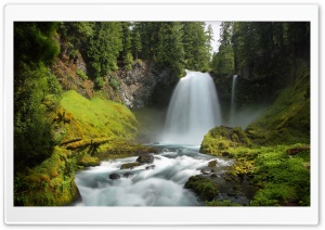 Sahalie Falls, Oregon, Hike 4K UHD Wallpaper for Widescreen and UltraWide Desktop, UltraHD TV, Smartphone, Tablet