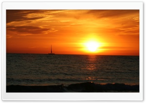 Sailing at Sunset Ultra HD Wallpaper for 4K UHD Widescreen desktop, tablet & smartphone