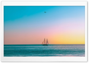 Sailing Ship on the Sea 4K UHD Wallpaper for Widescreen and UltraWide Desktop, UltraHD TV, Smartphone, Tablet