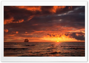Sailing Ship, Skyline Ultra HD Wallpaper for 4K UHD Widescreen desktop, tablet & smartphone