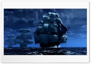 Sailing Ships 3D 4K UHD Wallpaper for Widescreen and UltraWide Desktop, UltraHD TV, Smartphone, Tablet
