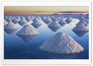 Salt Mounds At Salar De Uyuni, Bolivia Ultra HD Wallpaper for 4K UHD Widescreen desktop, tablet & smartphone