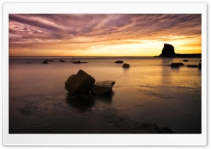 Saltwick Bay Beach Dawn Ultra HD Wallpaper for 4K UHD Widescreen desktop, tablet & smartphone