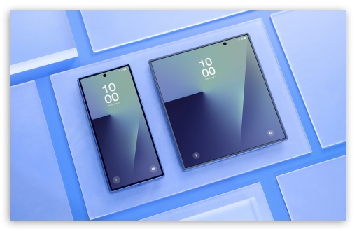 Samsung Galaxy Z Fold7 and Z Flip7 Foldable Smartphones UltraHD Wallpaper for UHD 16:9 ; HD 16:9 ; Widescreen 16:10 ; Fullscreen 3:2 ; Tablet 1:1 ;