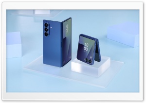Samsung Galaxy Z Fold7 Blue Shadow Smartphone 4K UHD Wallpaper for Widescreen and UltraWide Desktop, UltraHD TV, Smartphone, Tablet