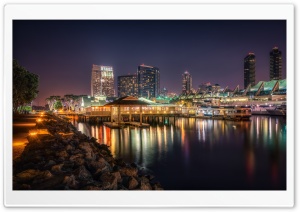 San Diego at Night Scene Ultra HD Wallpaper for 4K UHD Widescreen desktop, tablet & smartphone