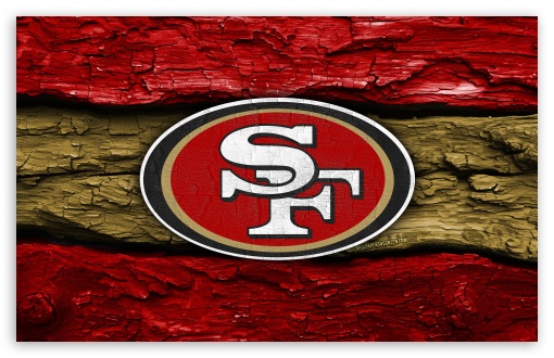 San Francisco 49ers Wooden Logo UltraHD Wallpaper for Widescreen 16:10 ;