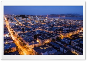 San Francisco at Night Ultra HD Wallpaper for 4K UHD Widescreen desktop, tablet & smartphone