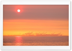 San Francisco Bay Orange Sunrise Ultra HD Wallpaper for 4K UHD Widescreen desktop, tablet & smartphone