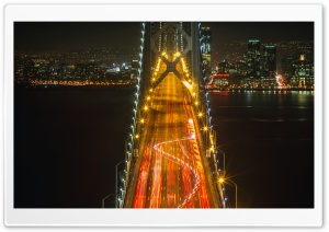 San Francisco Bridge by Night 4K UHD Wallpaper for Widescreen and UltraWide Desktop, UltraHD TV, Smartphone, Tablet