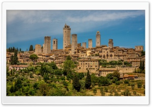 San Gimignano Medieval Hill Town Ultra HD Wallpaper for 4K UHD Widescreen Desktop, Lockscreen, Screensaver, TV, Tablet, Smartphone