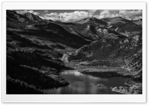 San Juan Mountains Black and White Landscape 4K UHD Wallpaper for Widescreen and UltraWide Desktop, UltraHD TV, Smartphone, Tablet
